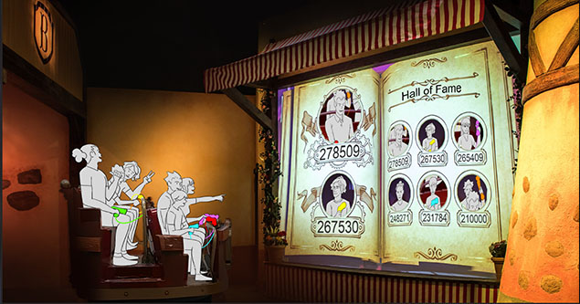 Hall of fame in interactive dark rides