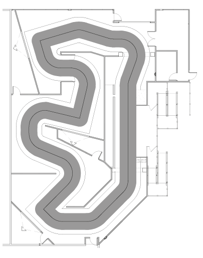 Lego Discovery Center, track layout